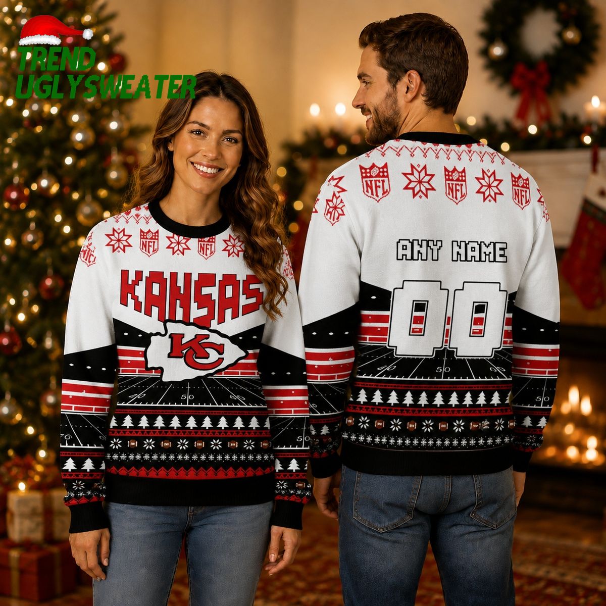 Kansas City Chiefs Gridiron Glory Ugly Christmas Sweater Kansas City Chiefs Gridiron Glory Ugly Christmas Sweater