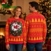 Kansas City Chiefs Holiday Wreath Ugly Christmas Sweater 2 Kansas City Chiefs Holiday Wreath Ugly Christmas Sweater