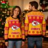 Kansas City Chiefs Logo Big Snowflake Pattern Ugly Christmas Sweater