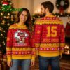 Kansas City Chiefs Patrick Mahomes 15 Ugly Christmas Sweater 2 Kansas City Chiefs Patrick Mahomes 15 Ugly Christmas Sweater
