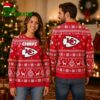 Kansas City Chiefs Personalized Festive Reindeer Ugly Christmas Sweater