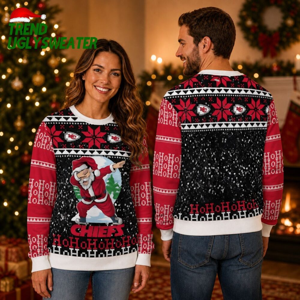 Kansas City Chiefs Santa Claus Hoho Ugly Christmas Sweater