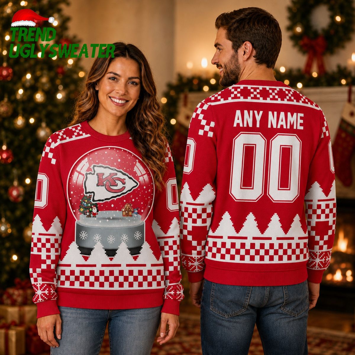 Kansas City Chiefs Snow Globe Christmas Sweater Kansas City Chiefs Snow Globe Christmas Sweater