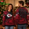 Kansas City Chiefs Snowfall Spirit Ugly Christmas Sweater 1 Kansas City Chiefs Snowfall Spirit Ugly Christmas Sweater