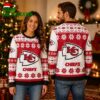 Kansas City Chiefs Snowflake Champion Ugly Christmas Sweater