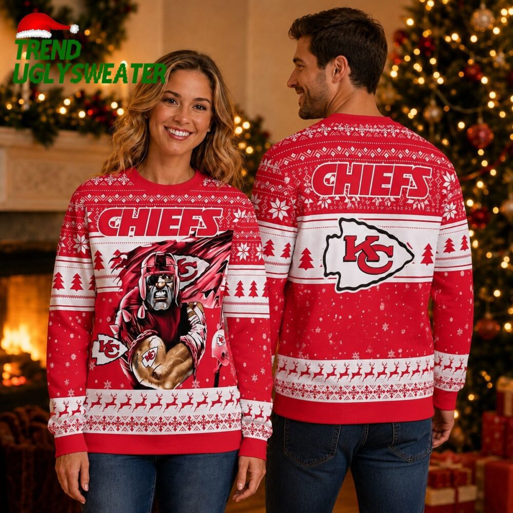 Kansas City Chiefs Superhero Holiday Ugly Christmas Sweater