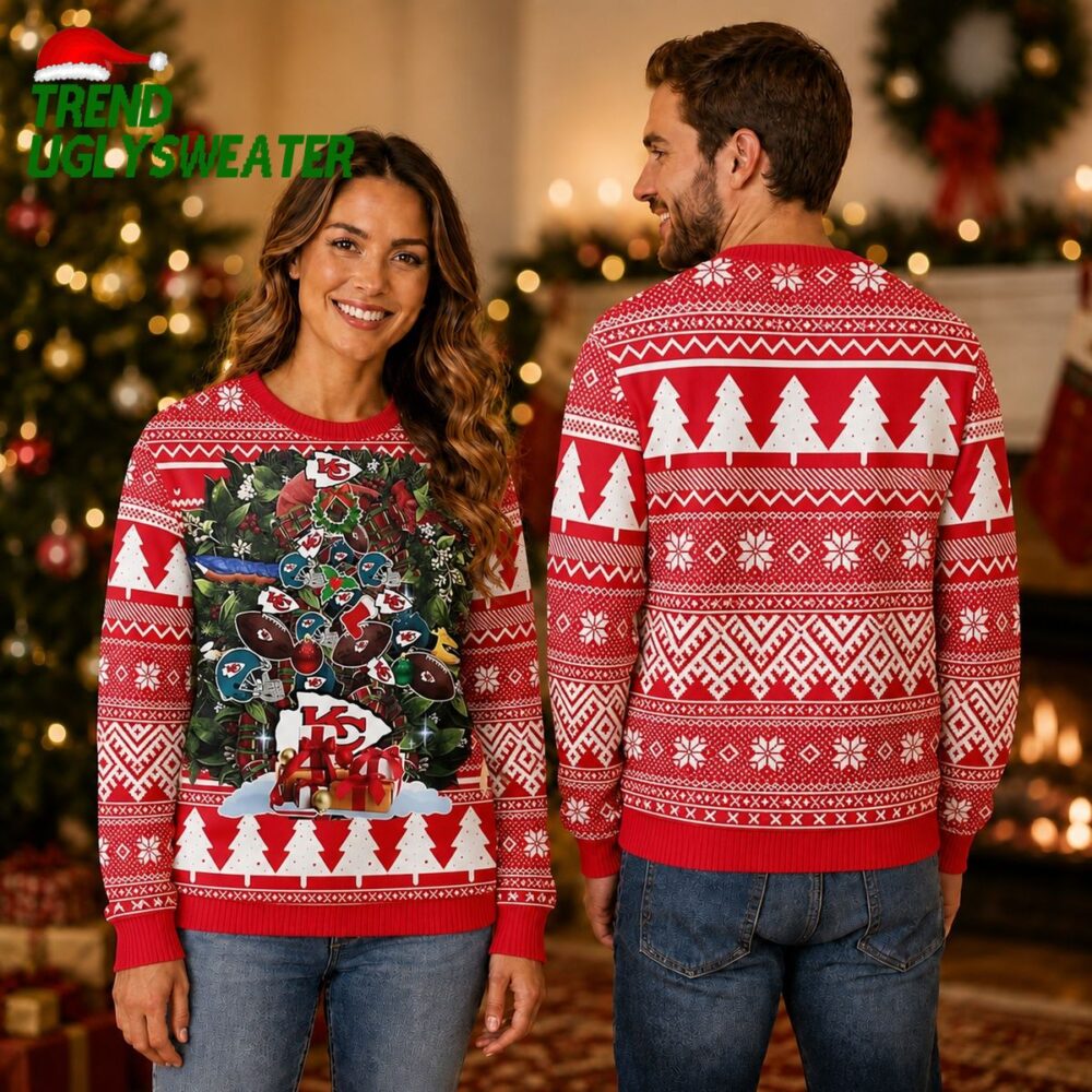 Kansas City Chiefs Tree Ugly Christmas Sweater