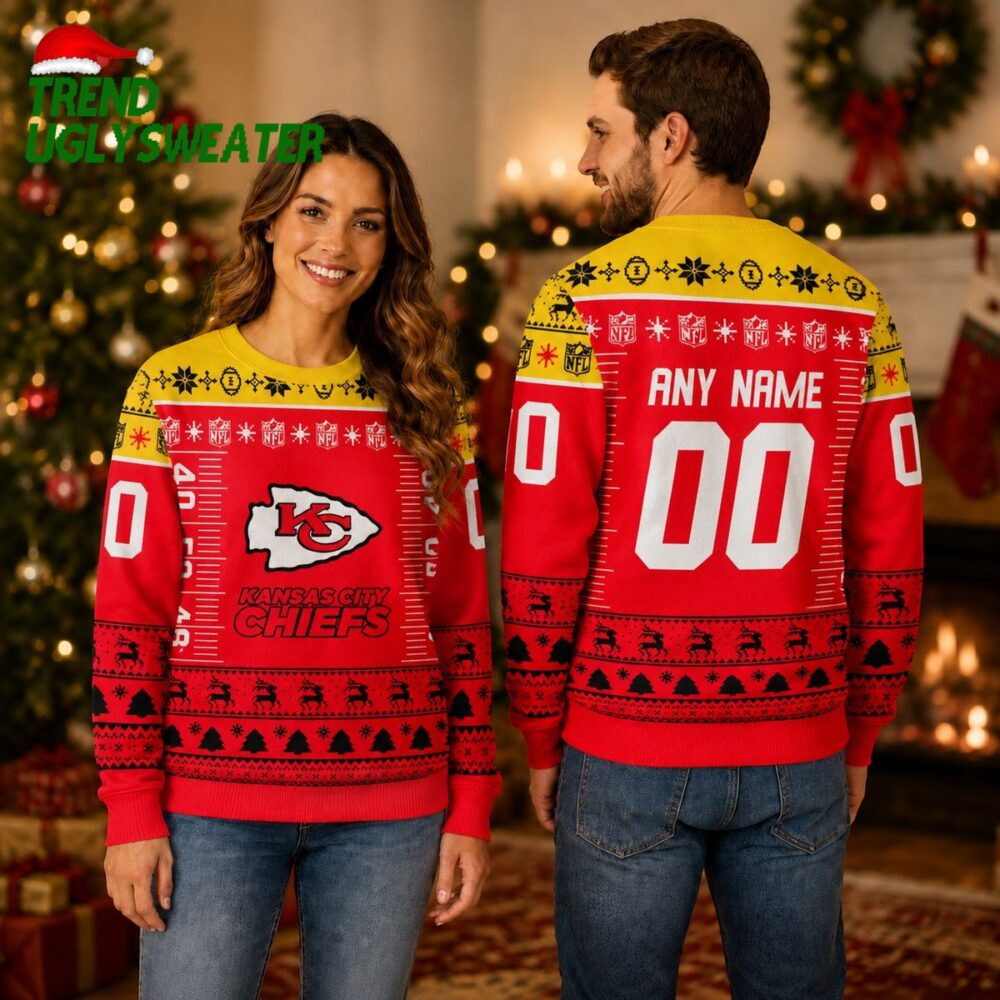 Kansas City Chiefs Yardline Pride Ugly Christmas Sweater