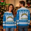 Los Angeles Chargers Bolt Logo Winter Reindeer Ugly Christmas Sweater 2 Los Angeles Chargers Bolt Logo Winter Reindeer Ugly Christmas Sweater