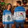 Los Angeles Chargers Family Christmas Tree and Holiday Lights Ugly Christmas Sweater