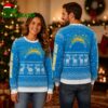 Los Angeles Chargers Snowy Reindeer Ugly Christmas Sweater