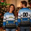 Personalized Los Angeles Chargers Reindeer Custom Name and Number Ugly Christmas Sweater