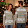 Personalized Los Angeles Chargers Santa Sleigh Beige Ugly Christmas Sweater