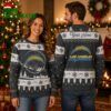 Personalized Los Angeles Chargers Santa Sleigh Gray Ugly Christmas Sweater 2 Personalized Los Angeles Chargers Santa Sleigh Gray Ugly Christmas Sweater