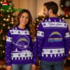 Personalized Los Angeles Chargers Santa Sleigh Purple Ugly Christmas Sweater