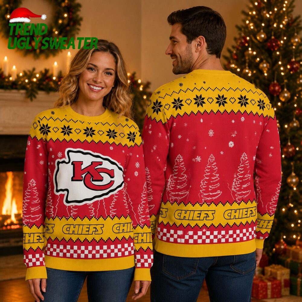 Snow Team Logo Kansas City Chiefs Christmas Tree Ugly Xmas Sweater