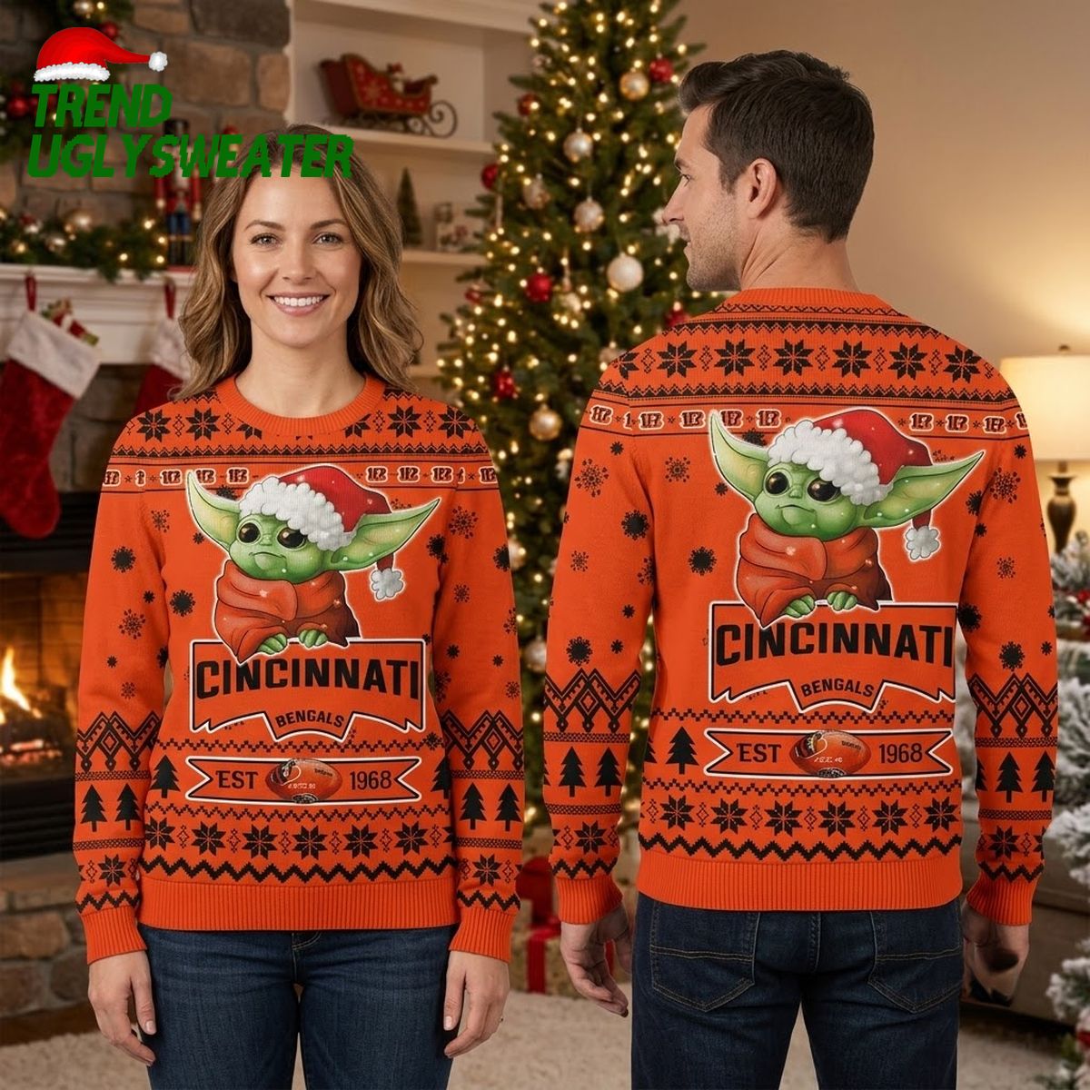 baby yoda grogu cincinnati bengals ugly christmas sweater baby yoda grogu cincinnati bengals ugly christmas sweater