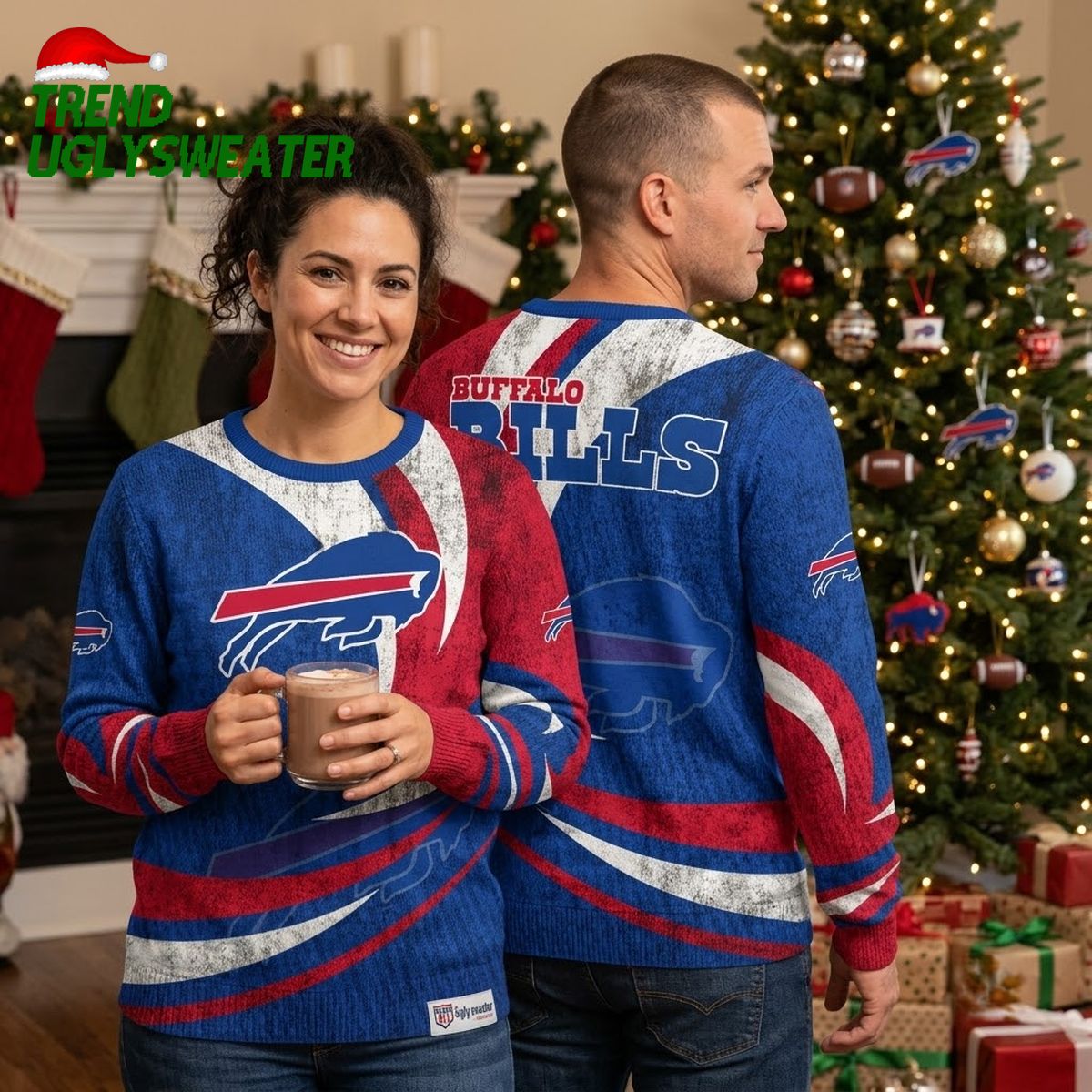 buffalo bills distressed logo ugly christmas sweater buffalo bills distressed logo ugly christmas sweater