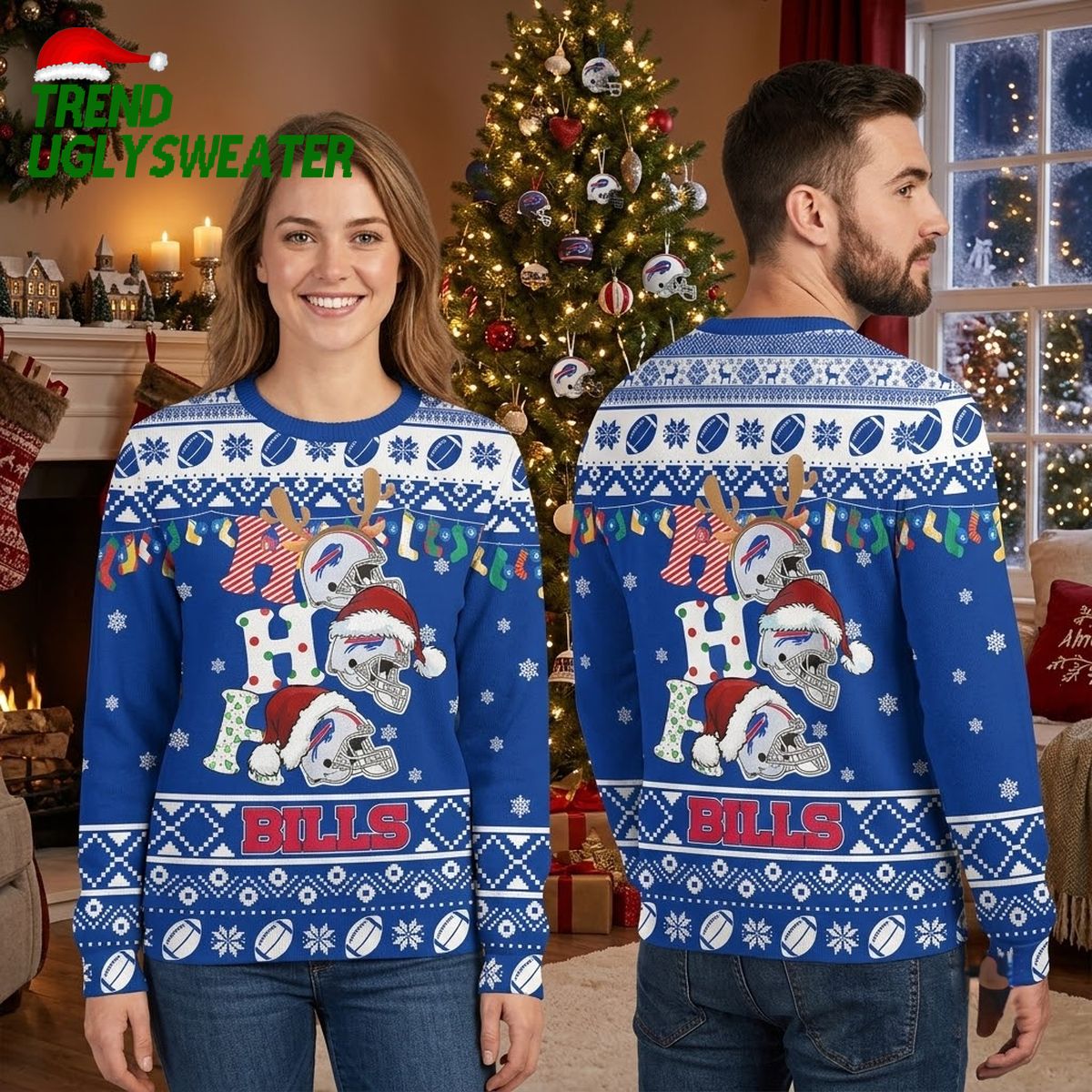 buffalo bills ho ho ho football helmet ugly christmas sweater buffalo bills ho ho ho football helmet ugly christmas sweater