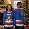 buffalo bills homer simpson santa hat ugly christmas sweater