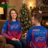 Buffalo Bills Red And Blue Gradient Logo Christmas Sweater 2 buffalo bills red and blue gradient logo christmas sweater