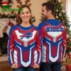 buffalo bills red blue shield logo ugly christmas sweater