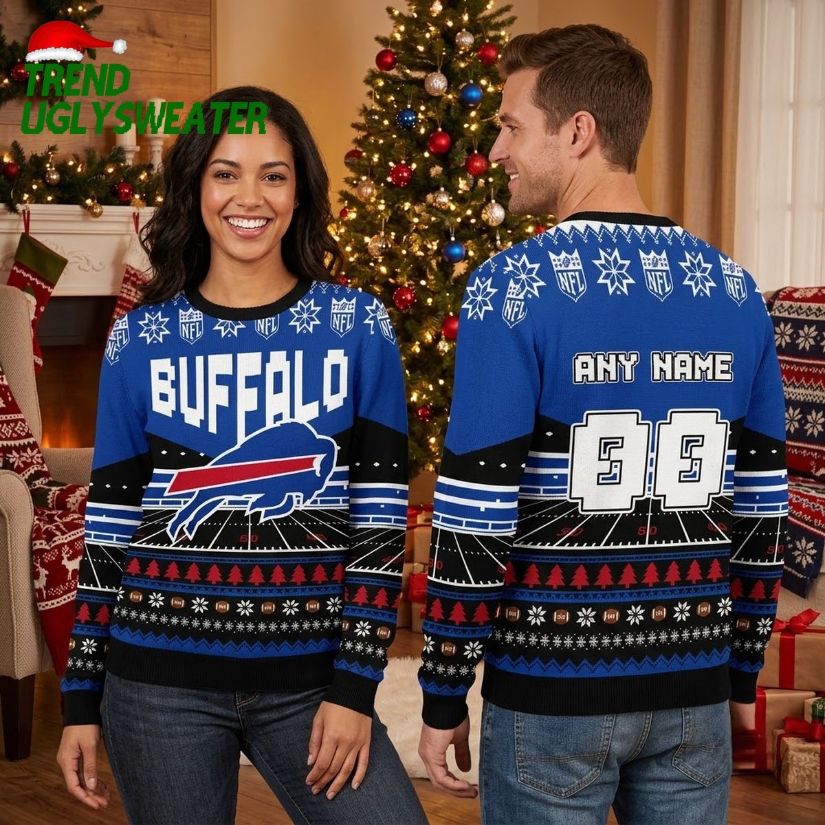 buffalo bills rugby stadium custom name and number ugly christmas sweater buffalo bills rugby stadium custom name and number ugly christmas sweater