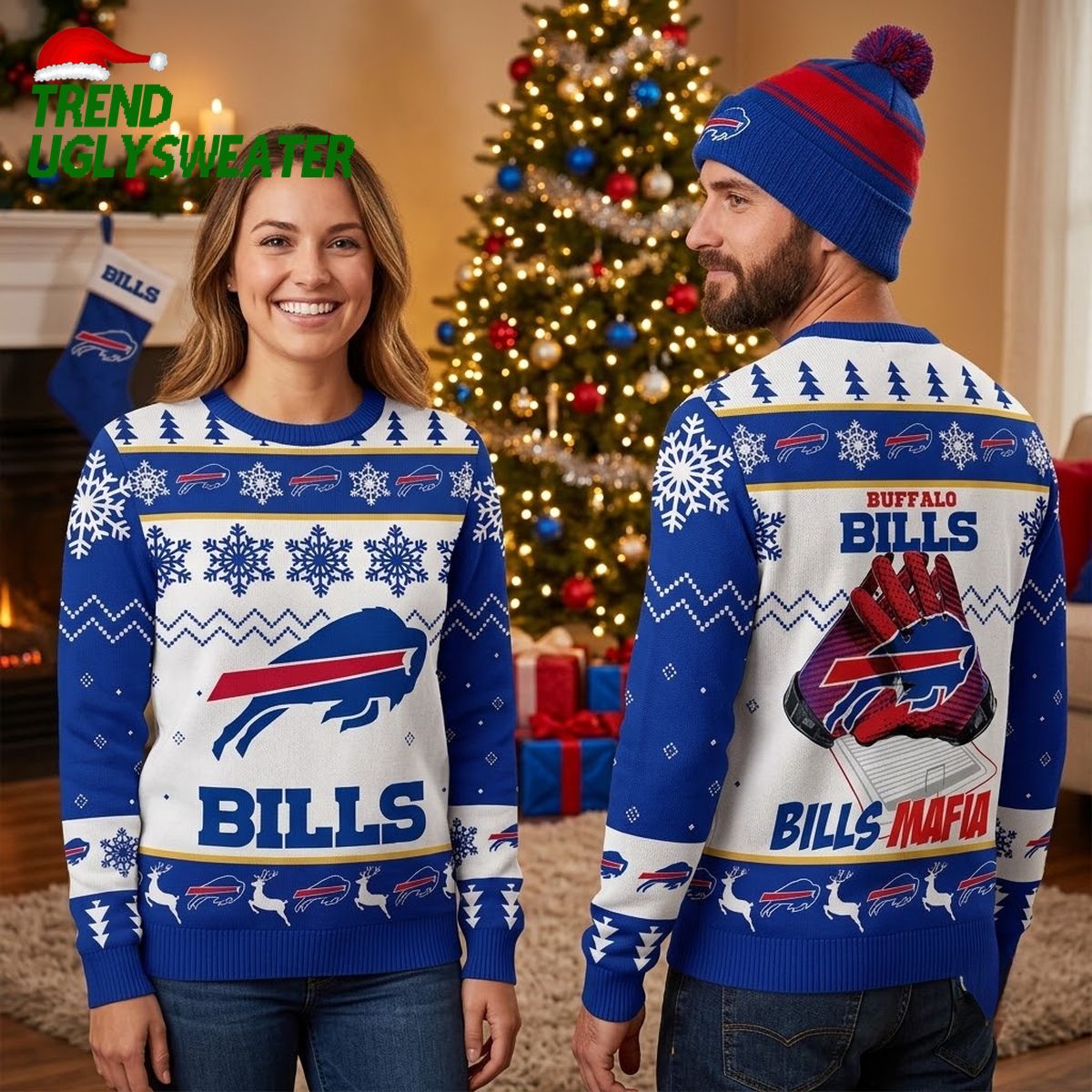 buffalo bills snowflake logo ugly christmas sweater design buffalo bills snowflake logo ugly christmas sweater design