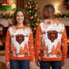 Chicago Bears Bear Head Snowy Forest Ugly Christmas Sweater 1 chicago bears bear head snowy forest ugly christmas sweater