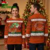 Chicago Bears Grinch Head Christmas Lights Ugly Christmas Sweater 2 chicago bears grinch head christmas lights ugly christmas sweater