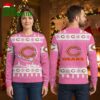 Chicago Bears Pink Snowflake Logo Ugly Christmas Sweater 2 chicago bears pink snowflake logo ugly christmas sweater