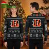 cincinnati bengals 3d logo ugly christmas sweater bengals fan gift