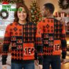 cincinnati bengals christmas tree and reindeer ugly christmas sweater