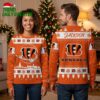 cincinnati bengals custom name ugly christmas sweater gift for fans design