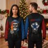 dallas cowboys flaming skull and star sweater