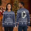dallas cowboys football star snowflakes and skulls ugly christmas sweater