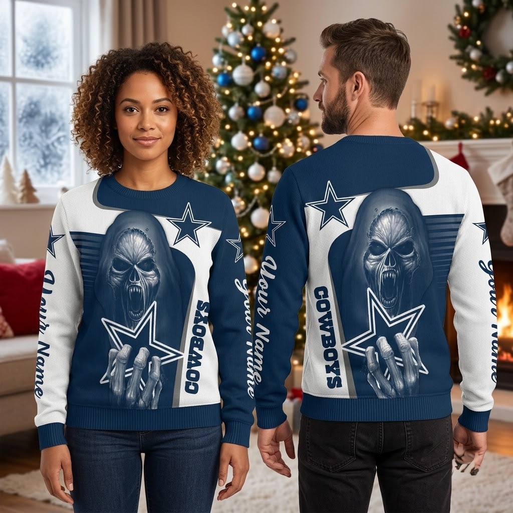 dallas cowboys skull and star graphic sweater dallas cowboys skull and star graphic sweater