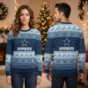 dallas cowboys star and reindeer ugly christmas sweater
