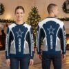 dallas cowboys star logo blue white knit sweater