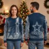 dallas cowboys star logo smoke pattern christmas sweater
