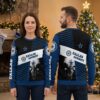 dallas cowboys star logo striped knit sweater