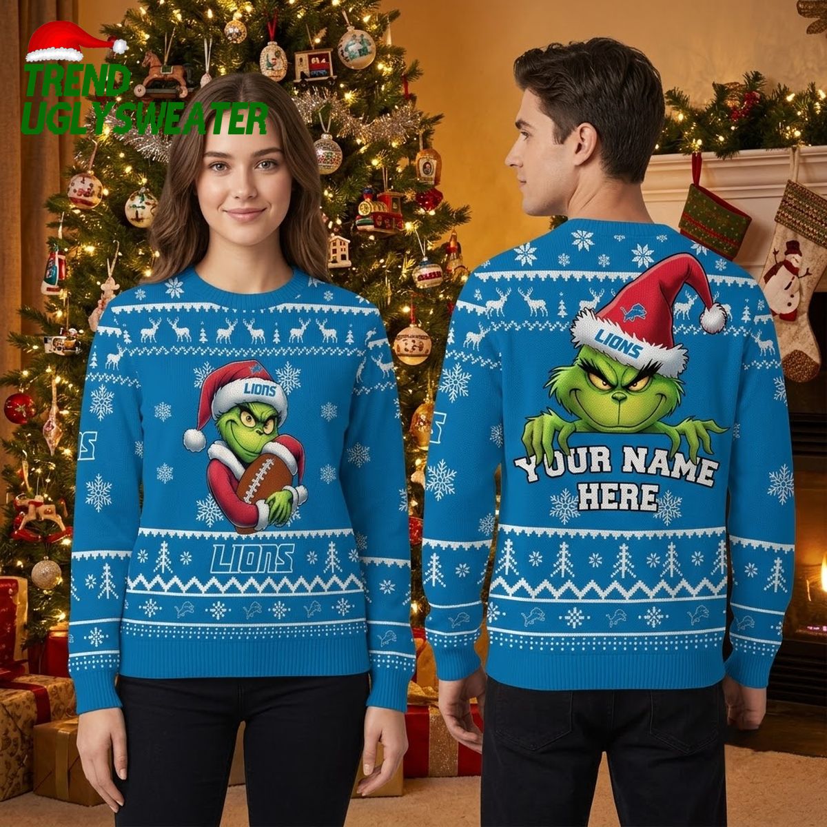 detroit lions grinch football ugly christmas sweater detroit lions grinch football ugly christmas sweater