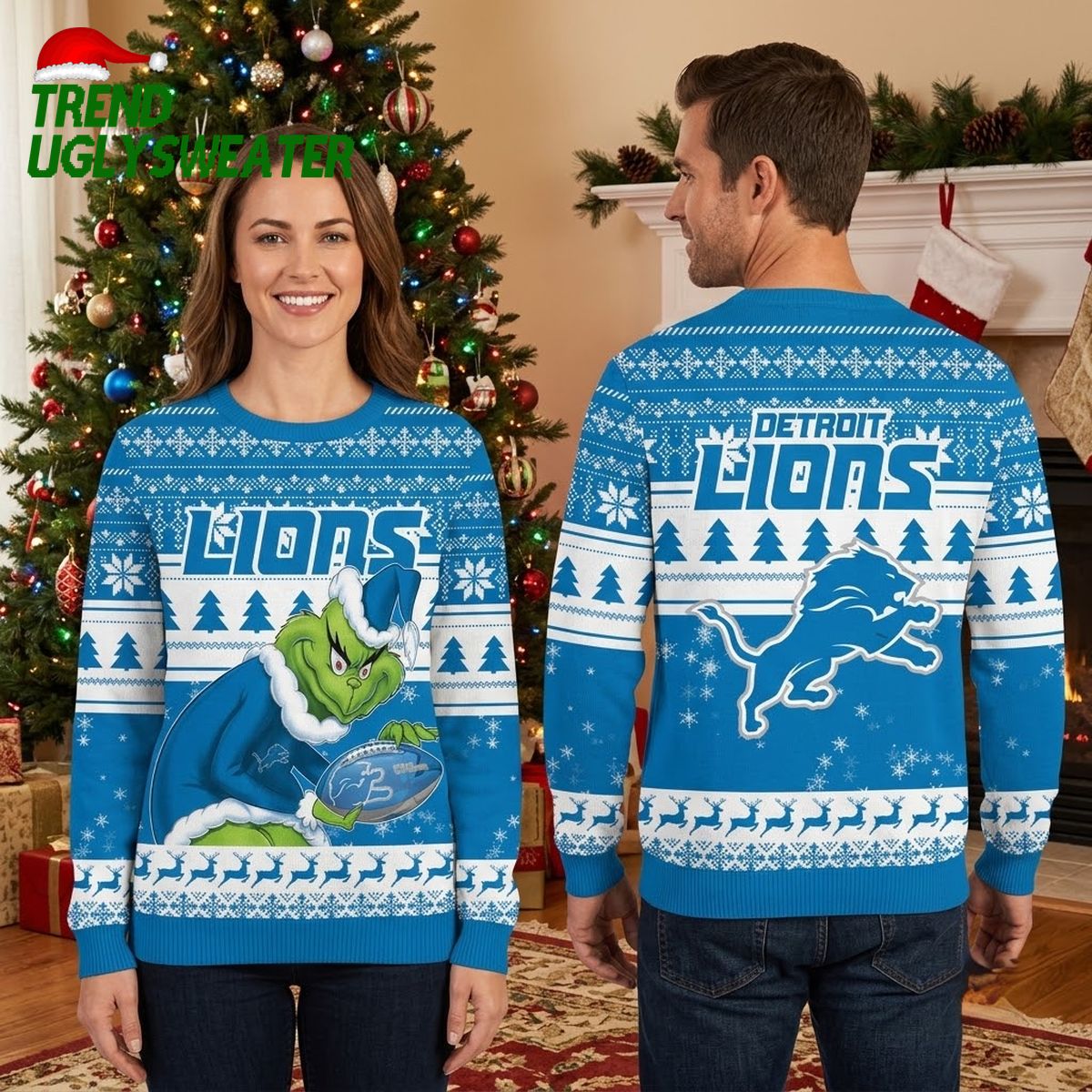 detroit lions grinch holding football ugly christmas sweater detroit lions grinch holding football ugly christmas sweater