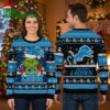 Detroit Lions Grinch Santa Hat Ugly Christmas Sweater 1 detroit lions grinch santa hat ugly christmas sweater