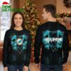 Dolphins Skull Graphic Ugly Christmas Sweater 1 dolphins skull graphic ugly christmas sweater
