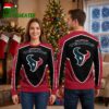 houston texans bull head logo knit sweater