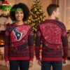 Houston Texans Bull Logo Snowflake Knit Ugly Christmas Sweater 1 houston texans bull logo snowflake knit ugly christmas sweater