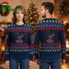 houston texans bull logo snowflake ugly christmas sweater