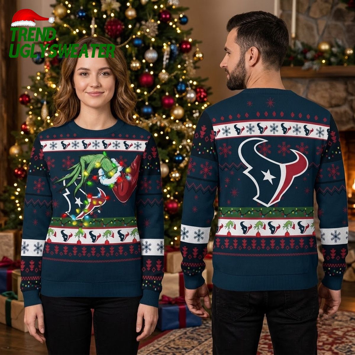 houston texans grinch hand football lights ugly christmas sweater houston texans grinch hand football lights ugly christmas sweater