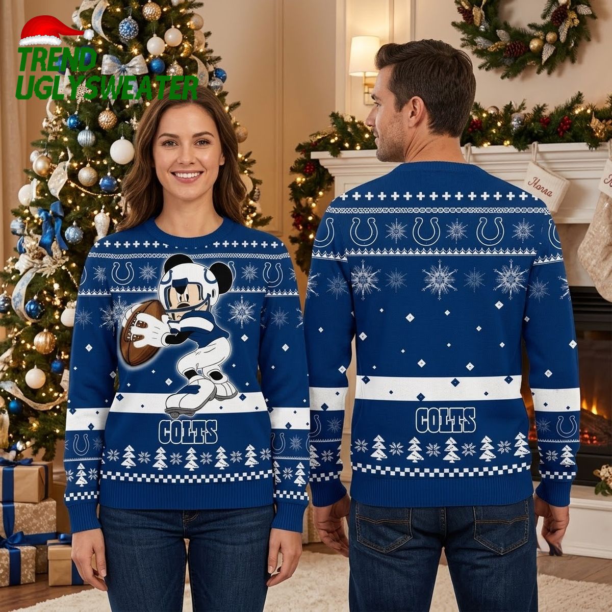 indianapolis colts mickey mouse football throw ugly christmas sweater indianapolis colts mickey mouse football throw ugly christmas sweater